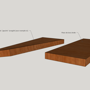 Pièces de bois droit et de bois gauche
