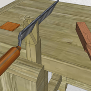 **4/** Nous effectuons le "dégrossissage" du sifflet central.