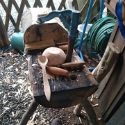 Finition chez la famille, heureusement j'ai mis des billots partout !