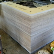 Angle extérieur avec bardage chablis à fil continu