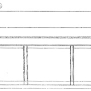 Représentation simplifiée des habillages qui seront simplement de grands cadres avec un contreplaqué de 9 mm.