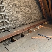 dépose du plancher des combles