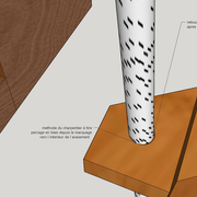 perçage final de l alésage dans le tenon (perçage  biais)