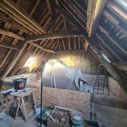 Ferme "centrale" - l'entrait va être conservé