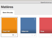 OpenCutList : Matière sélectionnée