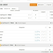 La fiche de débit avec la mauvaise orientation