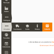 Accès à la rubrique Collectifs depuis un ordinateur