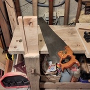 J'ai déligné à la scie.