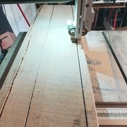 Délignage terminé à la scie à ruban...