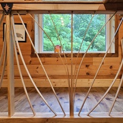 La balustrade vue de l'escalier.