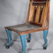 (fig 3) Chaise trône d'Egypte antique datant d'environ 1300 ans avant J-C.
