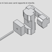 Mi-bois avec carré et cheville. fig 2