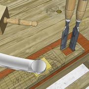 Finition  de l'entaille traversante