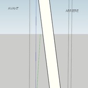 Montant arrière, vue latérale