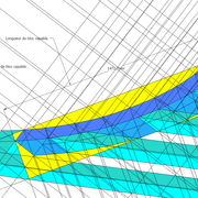 fig 3/ Tracé du bloc capable sur la vue géométrale