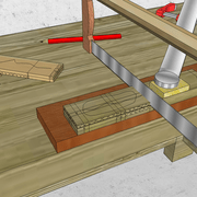 **3/** Nous arasons les bois chutes des deux pièces.