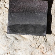 Arrière de la contre lame : trois états de surface différents sont visibles