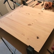 Avant finition à la peinture à base de caséine