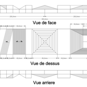Dessin orthogonal de la pièce d'entailles de pentes