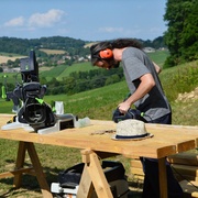 Rabotage 6 faces des rambardes (la face supérieure comportant deux coupes à 45° !)