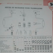 Pièces de rechange pour vilebrequins, Peugeot Frères 1938