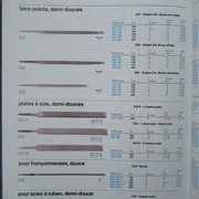 Limes, tiers-points, plates à scies, Peugeot 1981