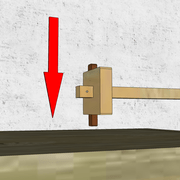 **1/** serrage et déserrage  par chocs de la semelle sur la tige