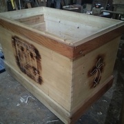 La caisse vide et nettoyée