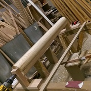 tour maison pour le ponçage du poteaux central