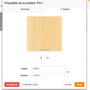 Edition de la texture d'une matière d'un modèle Sketchup