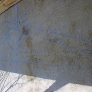 épure de la ferme au sol