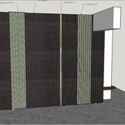 le mur avec les portes fermées