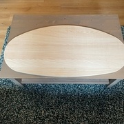 Le plateau final, en comparaison de ma table précédente