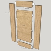 Porte en vue éclatée