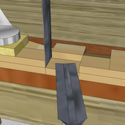 **ENTAILLE N° 5 :** Buchage de dégrossissage et finition de l'entaille.