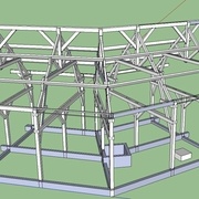 fig 4 Etude préparatoire en 3D  avec logiciel informatique  http://autoconstruction-ecologique.fr/