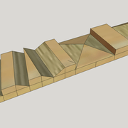 Pièce d’entailles de pentes finie
