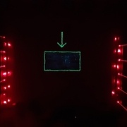 La cage laser et le tableau pour dessiner