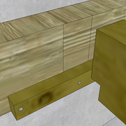 assemblage de chevêtre moderne par repos sur tasseau (paume avec tasseau)