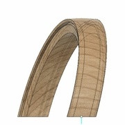 Vue de face - le montant part bien en biais.