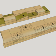 Les différentes entailles de la pièce à exécuter dans un ordre chronologique défini !