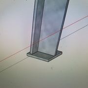 Le pied comporte une petite plateforme pour ne pas s'enfoncer dans la terre à l'extérieur.
