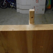 Tenon chevillé de la partie droite