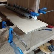 Cale improvisée pour la mise en place du second tiroir