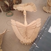 les fan birds en une seule pièce de bois