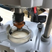 Fraise quart de rond utilisée pour les contours des évidements et pour le socle