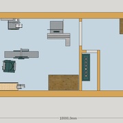 Plan d'implantation prévisionnel des machines dans le bâtiment