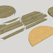 trianguler des débits de bois dans des travaux circulaires.