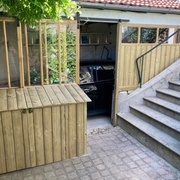 Il a juste fallu laisser un espace pour la porte coulissante