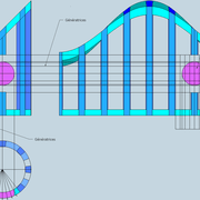 fig 2/ Tracé de la pénétration développée sur le développement :